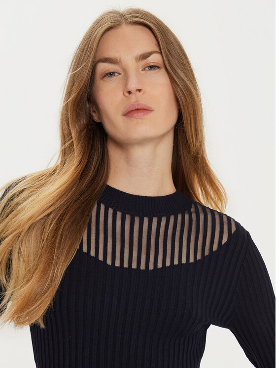 Morgan Morgan Kampsun 232-MANDRIN Tumesinine Slim Fit