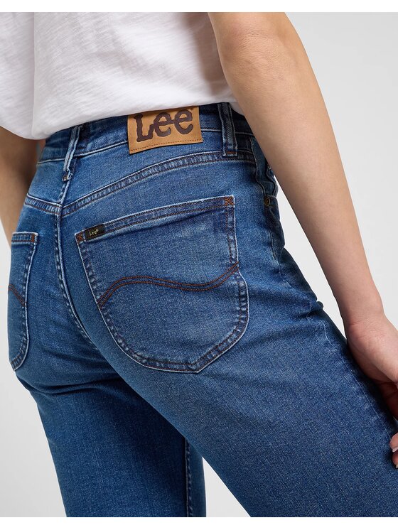 Lee Lee Jeansy CAROL Niebieski Straight Fit