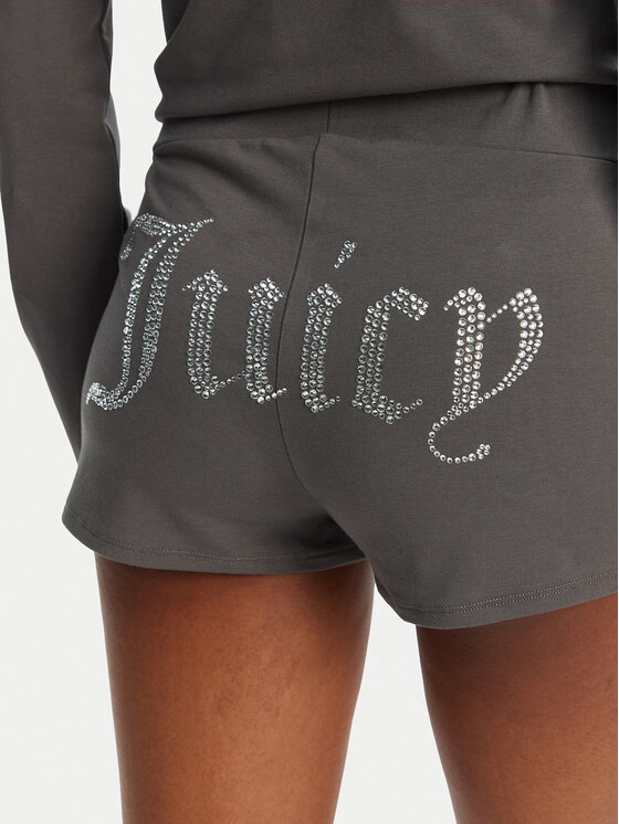 Juicy Couture Juicy Couture Pantaloni scurți sport JCWHS125312 Gri Loose Fit
