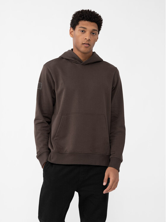 4F Mikina 4FAW23TSWSM688 Hnedá Regular Fit