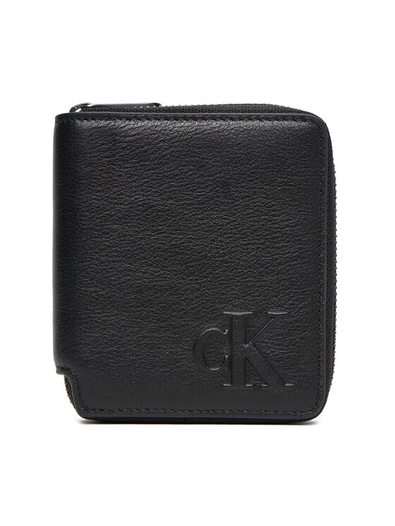 Calvin Klein Calvin Klein Μικρό Πορτοφόλι Ανδρικό Ck Zip Billfold LV04D1077G Μαύρο