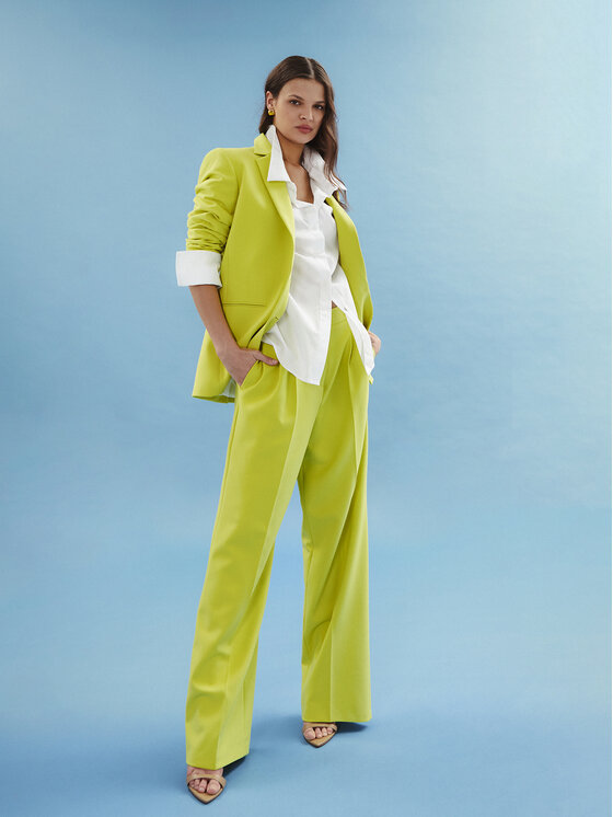 HUGO Hugo Pantaloni din material Helepher 50508637 Verde Relaxed Fit