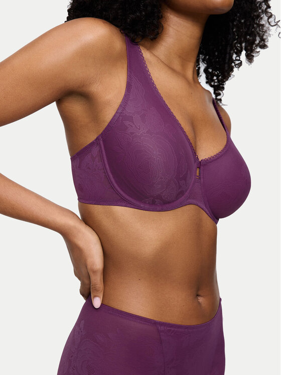 Triumph Triumph Biustonosz z fiszbiną Wild Rose Sensation 10205953 Fioletowy