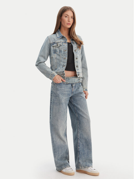 Guess Jeans Guess Jeans Kurtka jeansowa W6RN55 D5M4I Niebieski Regular Fit