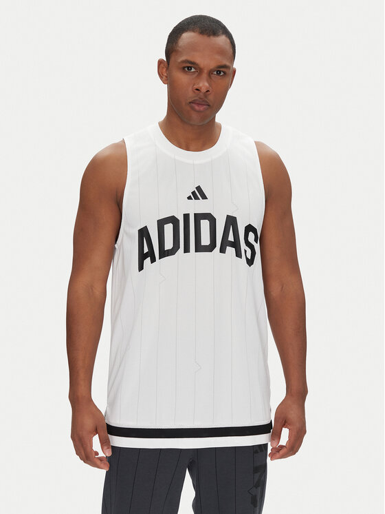 adidas Tank top Seasonal Essentials US Sport JD8088 Biela Regular Fit