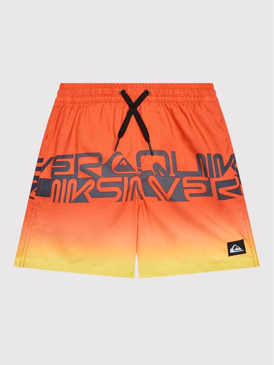 Quiksilver Plavecké šortky Word block 14" EQBJV03403 Červená Regular Fit