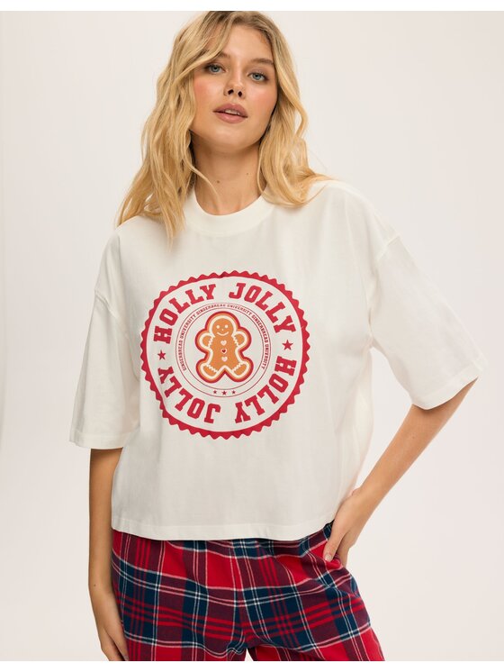 Esotiq Esotiq Piżama 43953 Biały Regular Fit