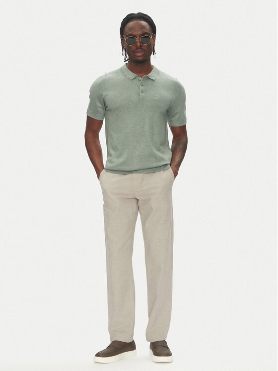 Lindbergh Lindbergh Polokošeľa 30-800159 Zelená Slim Fit