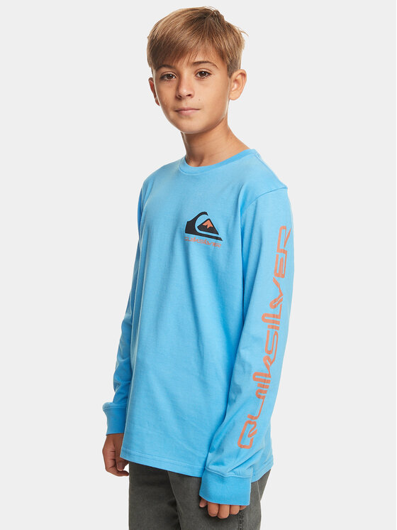 Quiksilver Quiksilver Bluza Omnilogo Tees EQBZT04665 Svetlo modra Regular Fit