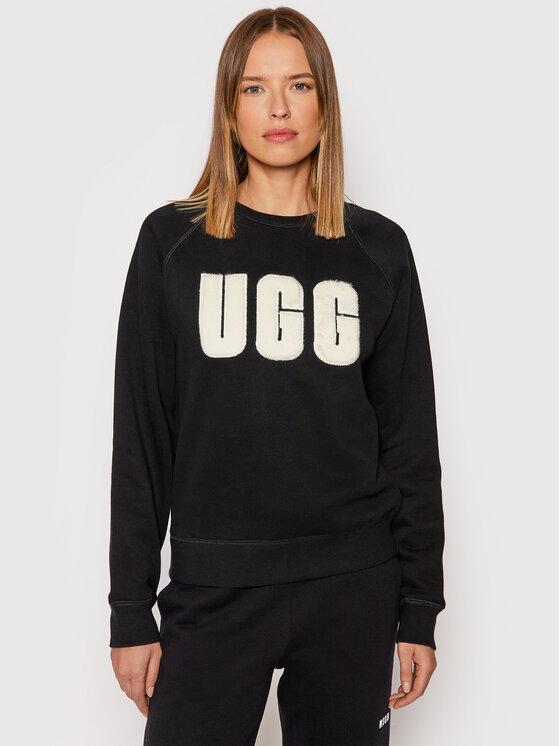 Ugg Majica dugih rukava Madeline Fuzzy Logo 1123718 Crna Regular