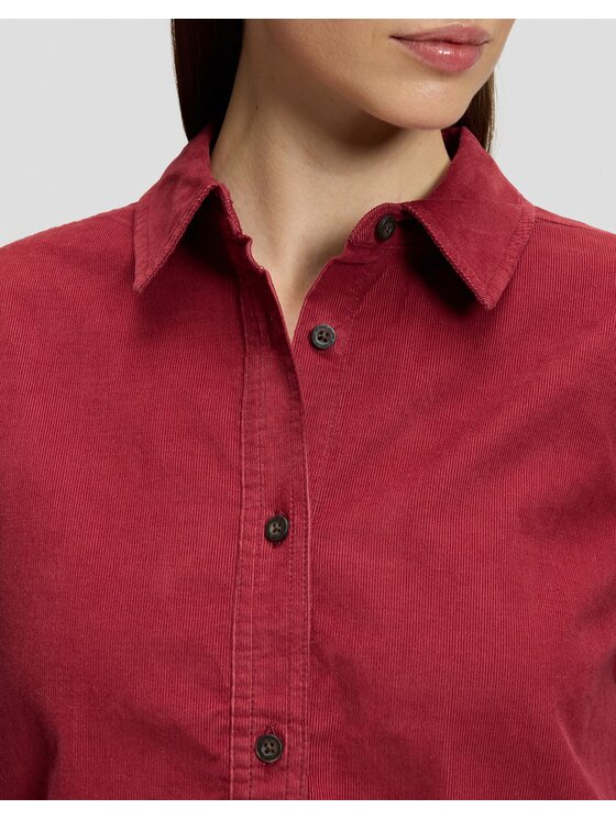 Lee Lee Koszula CLASSIC SHIRT Czerwony Regular Fit