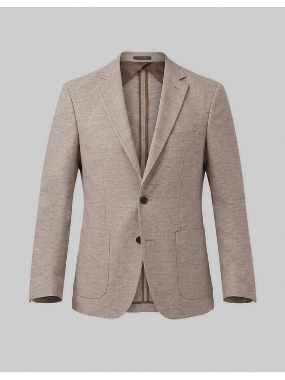 Borgio Borgio Marynarka Lago_br Brązowy Slim Fit