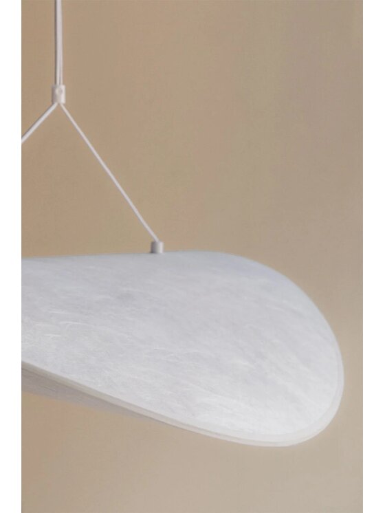 MIAhome MIAhome Lampa wisząca LED w tkaninie Zelvon Biały