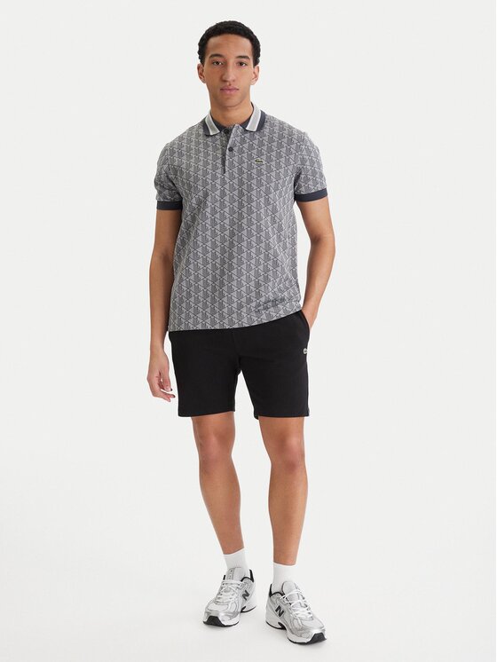Lacoste Lacoste Тениска с яка и копчета DH1417 Сив Classic Fit