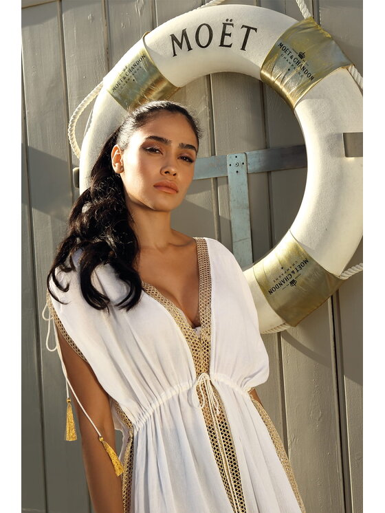 Feba Feba Vestito da spiaggia F177 Crema