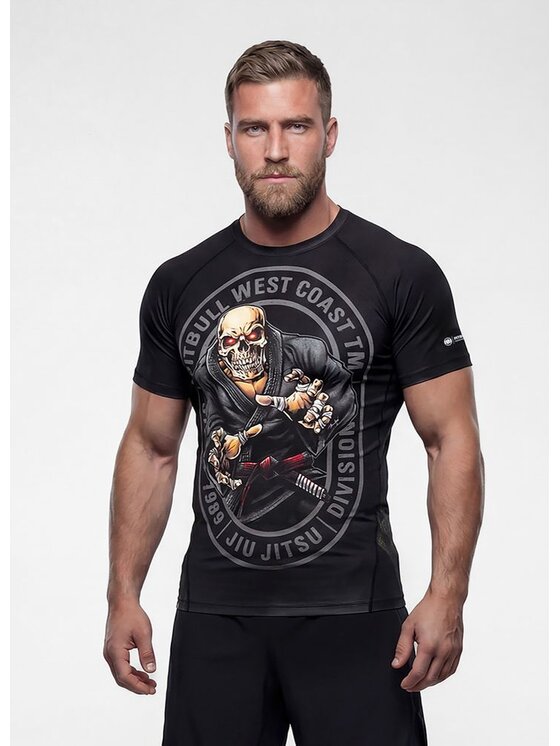PITBULL PITBULL Koszulka techniczna JIU JITSU Czarny Regular Fit