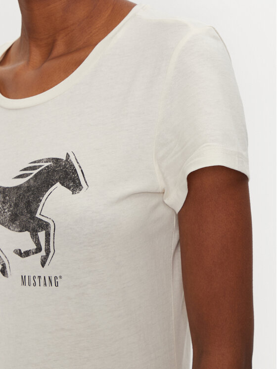 Mustang Mustang Majica Loa 1015450 Bela Slim Fit