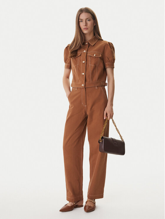 Guess Guess Džinsinė striukė W6GL08 W1804 Ruda Regular Fit