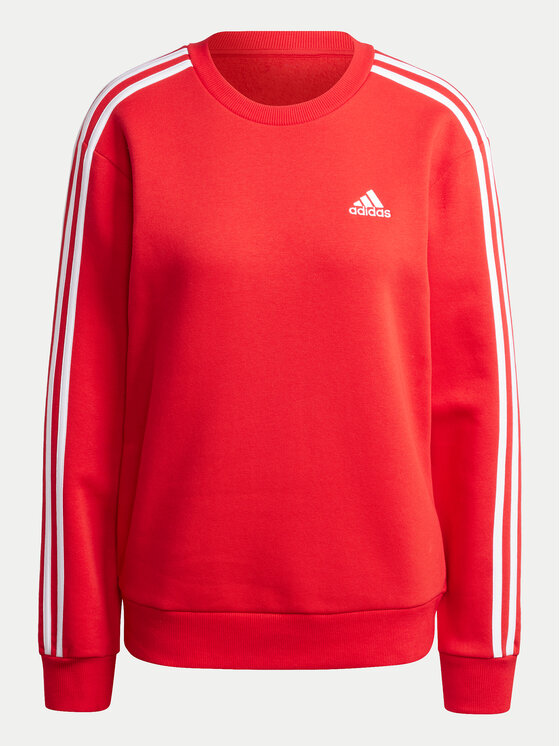 adidas adidas Bluza Essentials 3-Stripes IY1704 Czerwony Regular Fit