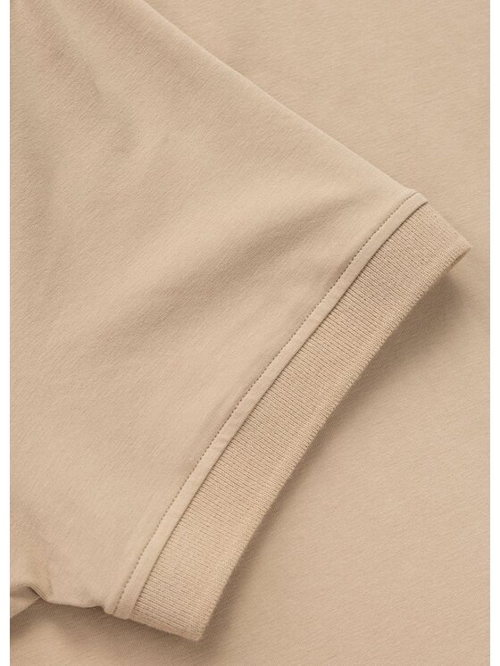 PITBULL PITBULL Polo SMALL LOGO Beżowy Regular Fit