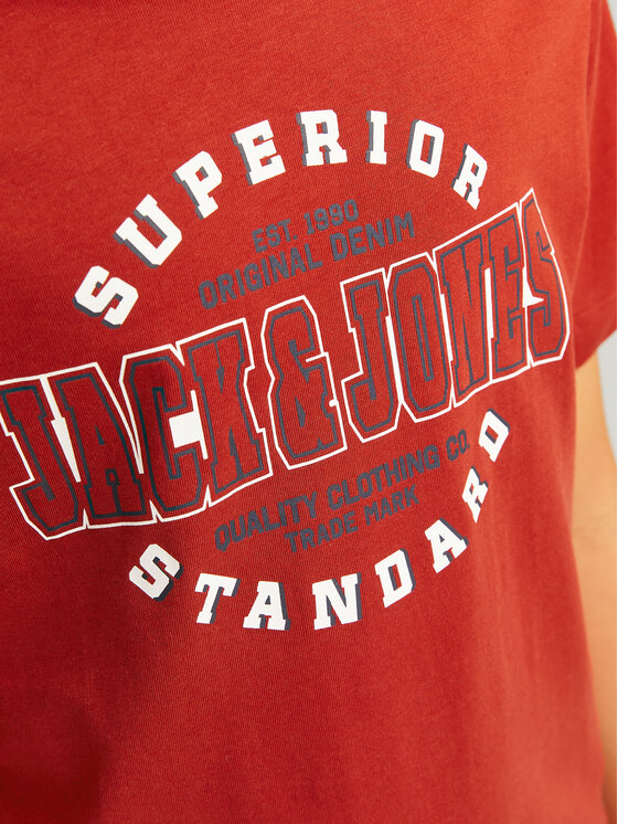 Jack&Jones Junior Jack&Jones Junior T-Shirt Logo 12258877 Κόκκινο Regular Fit