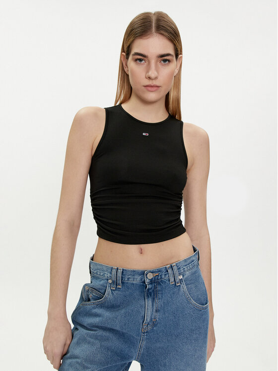 Tommy Jeans Tommy Jeans Топ DW0DW17893 Чорний Slim Fit