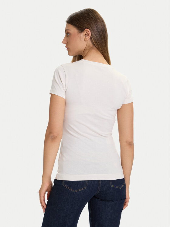 Guess Guess T-shirt W5BI29 J1314 Écru Slim Fit