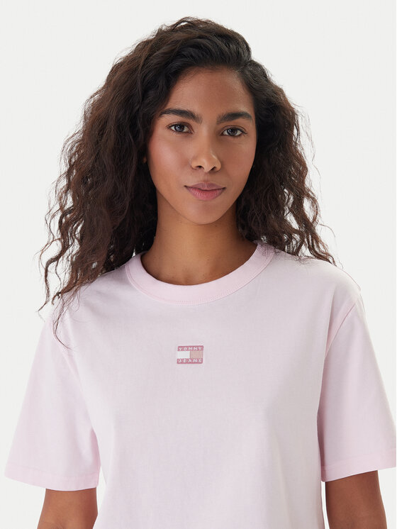 Tommy Jeans Tommy Jeans Tricou Badge DW0DW22202 Roz Boxy Fit