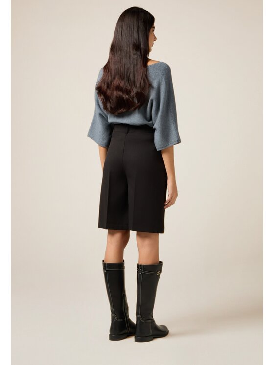 Oltre Oltre Pantaloni di tessuto P03AR009346N033 Nero Regular Fit