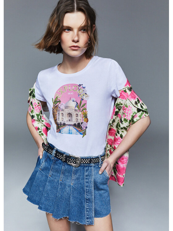 Liu Jo Liu Jo T-Shirt WA6476JS923P9453 Biały Regular Fit