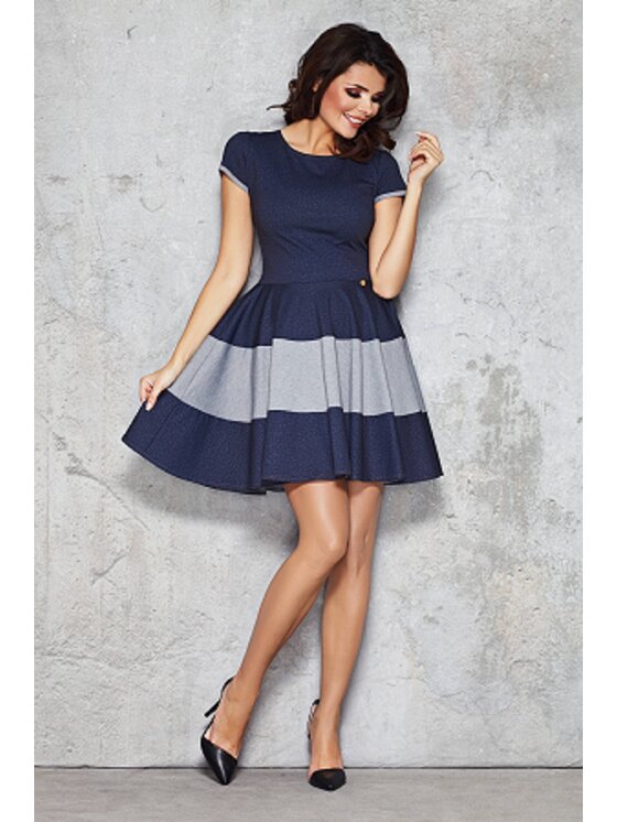 Infinite You Infinite You Sukienka letnia M038 Granatowy Basic Fit