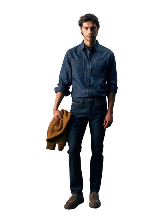 Lee Lee Koszula 112386377 Niebieski Regular Fit