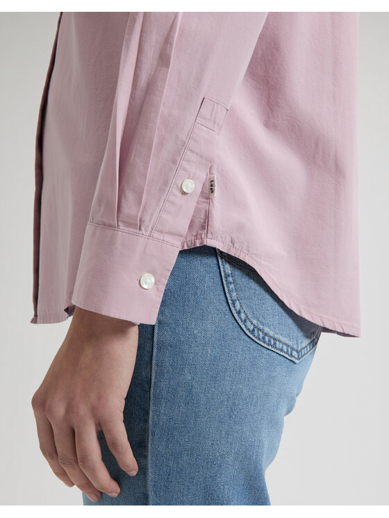 Lee Lee Koszula POCKETLESS SHIRT Różowy Regular Fit