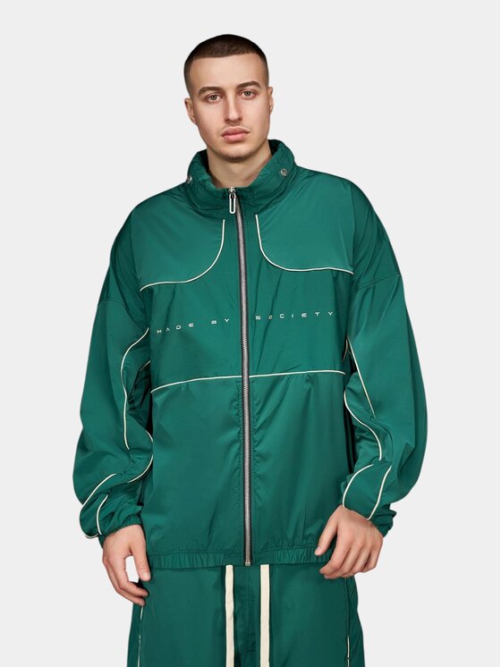 MADE BY SOCIETY MADE BY SOCIETY Kurtka anorak Hanorac Jade Kinetic Shell -H17091 Zielony Basic Fit