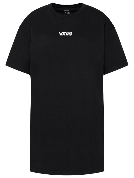 Vans Vans Každodenní šaty Center Vee Tee VN0A4RU2 Černá Oversize