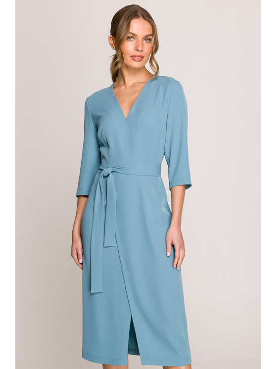 Stylove Stylove Sukienka wieczorowa S396 Niebieski Premium Fit