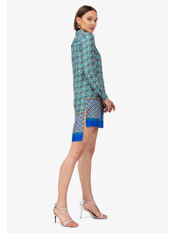 sax35th sax35th Bluzka PEONY Niebieski Casual Fit