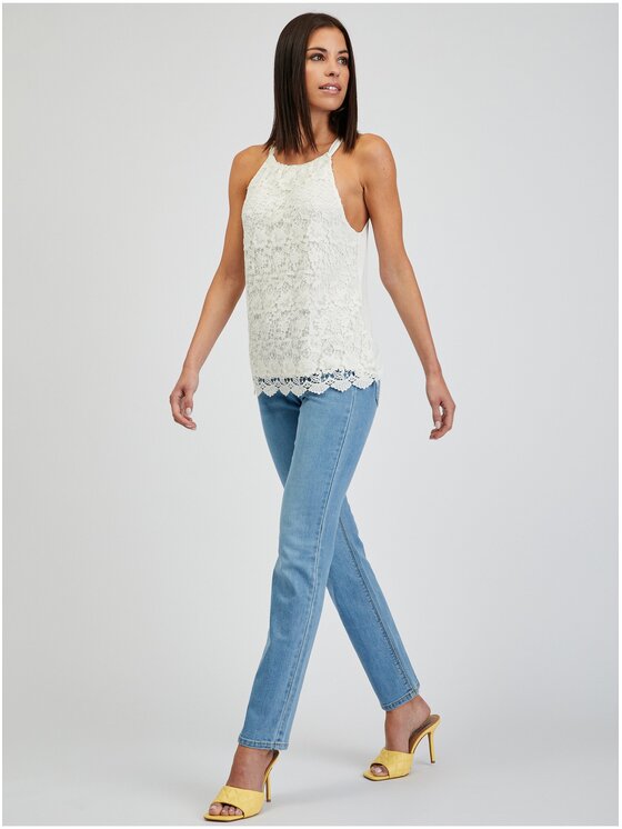Orsay Orsay Tank top 102091001000__M Biały Regular Fit