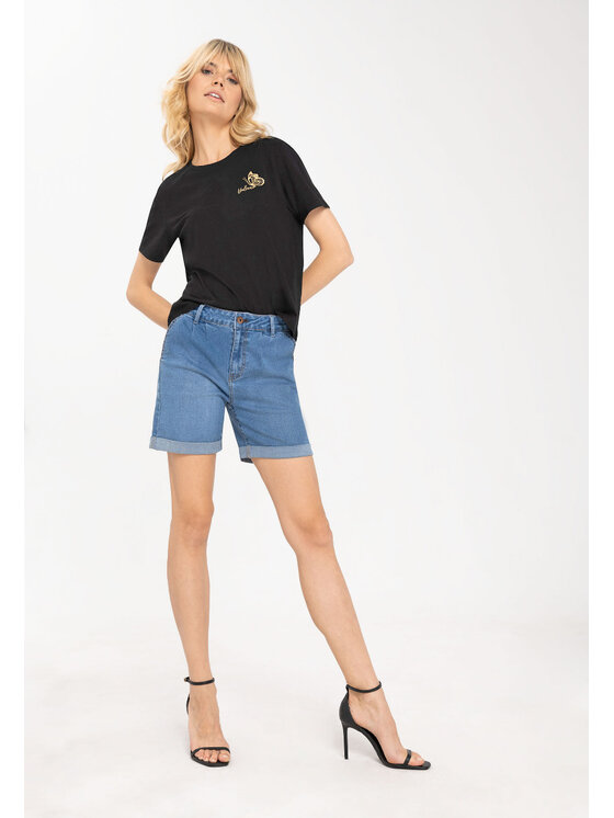 Szorty jeansowe, rozmiar 4XL, Niebieskie, D-LATYA