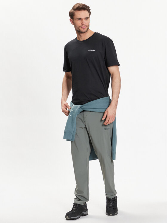 Columbia Columbia Тишърт Basic Logo 1680053 Черен Regular Fit