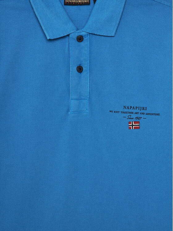 Napapijri Napapijri Polo Elbas 5 NP0A4G4NB2W1 S Niebieski Regular Fit