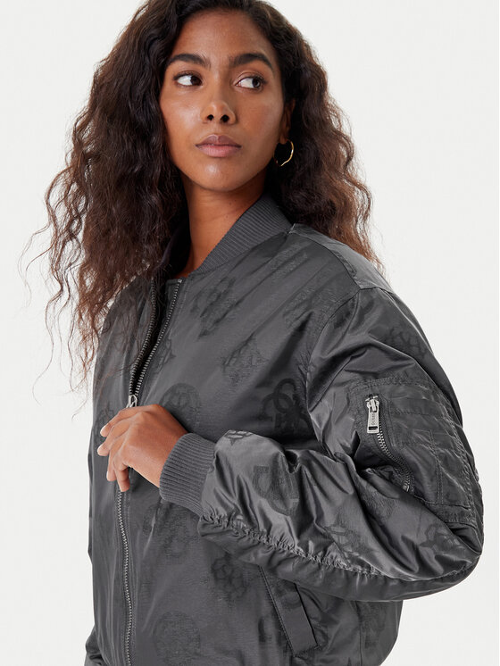 Guess Guess Bomber W5YL08 WHDK2 Grigio Regular Fit