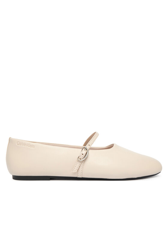 Calvin Klein Calvin Klein Balerina Oblique Ballerina Mj Lth Hdw HW0HW02847 Ekru