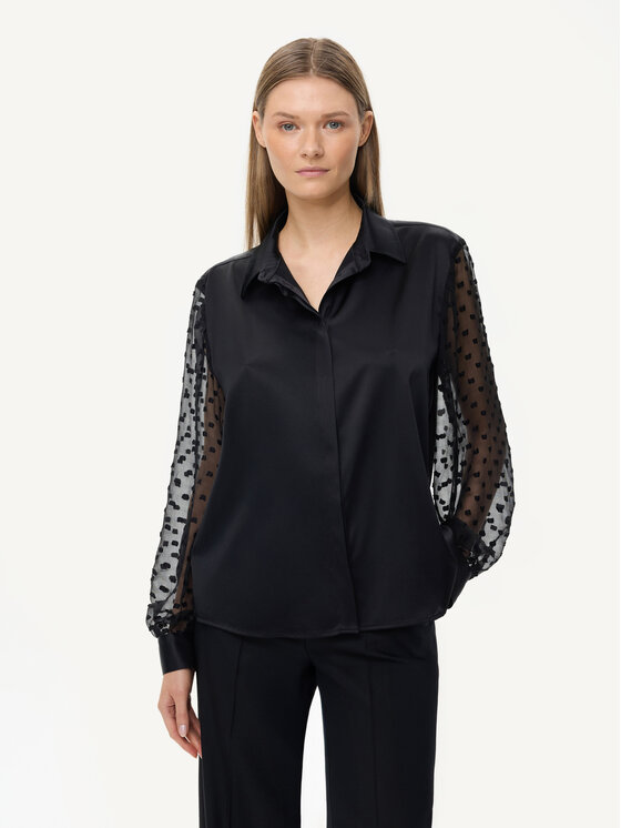 KMX Studio KMX Studio Bluzka 505190007 Czarny Straight Fit