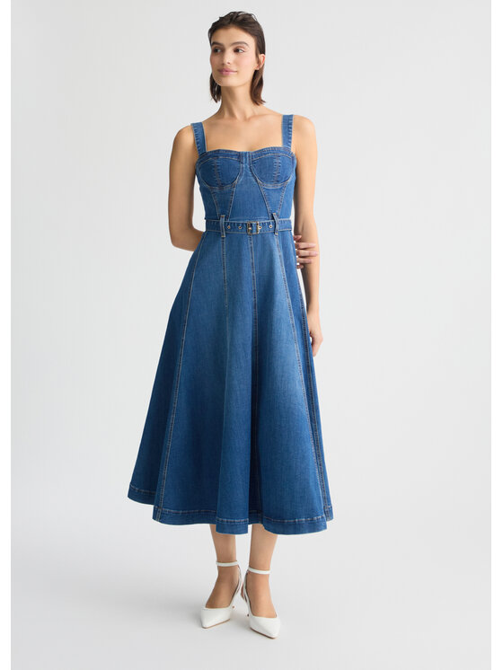 Liu Jo Vestito di jeans UA5090D492578809 Celeste Regular Fit