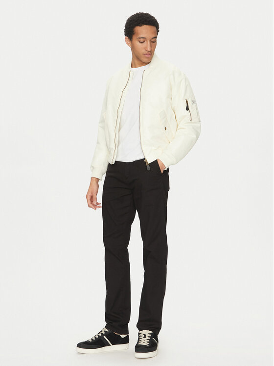 Guess Jeans Guess Jeans Bomber striukė M5RL81 WHAA2 Écru Regular Fit