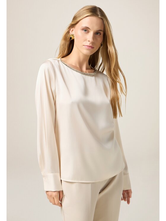 Oltre Oltre Blusa 2062R003155N002 Bianco Regular Fit