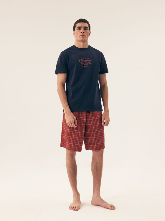 Henderson Henderson Piżama 42622 Granatowy Regular Fit