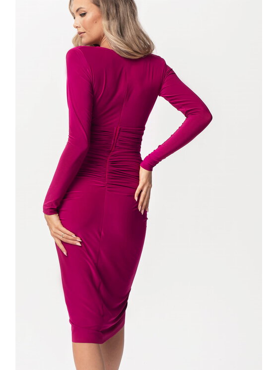 Aurora Aurora Sukienka koktajlowa Lidia fuksja Fioletowy Feminine Fit