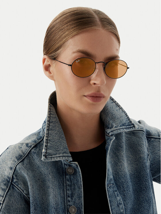 Ray-Ban Ray-Ban Γυαλιά ηλίου Oval Flat Lenses 0RB3547N Μαύρο